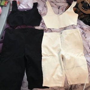 Biker Short Set *WHITE ONLY*